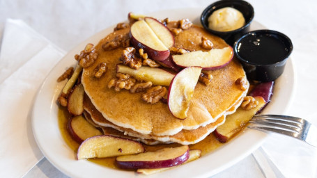 Michigan Apple Walnut Brandy Pancakes