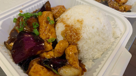 Spicy Eggplant With Fried Tofu